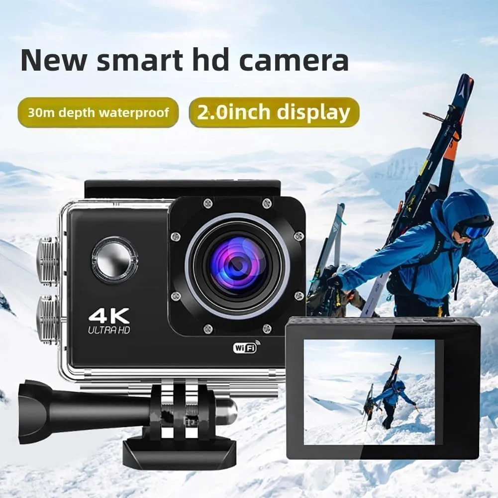 Roamixs Vision  4K, Roamixs Vision 4k Action Camera, HD Waterproof Outdoor Underwater Cameras for Photography and Diving Enthusiasts, Record Every Moment of Life (Black,64G)