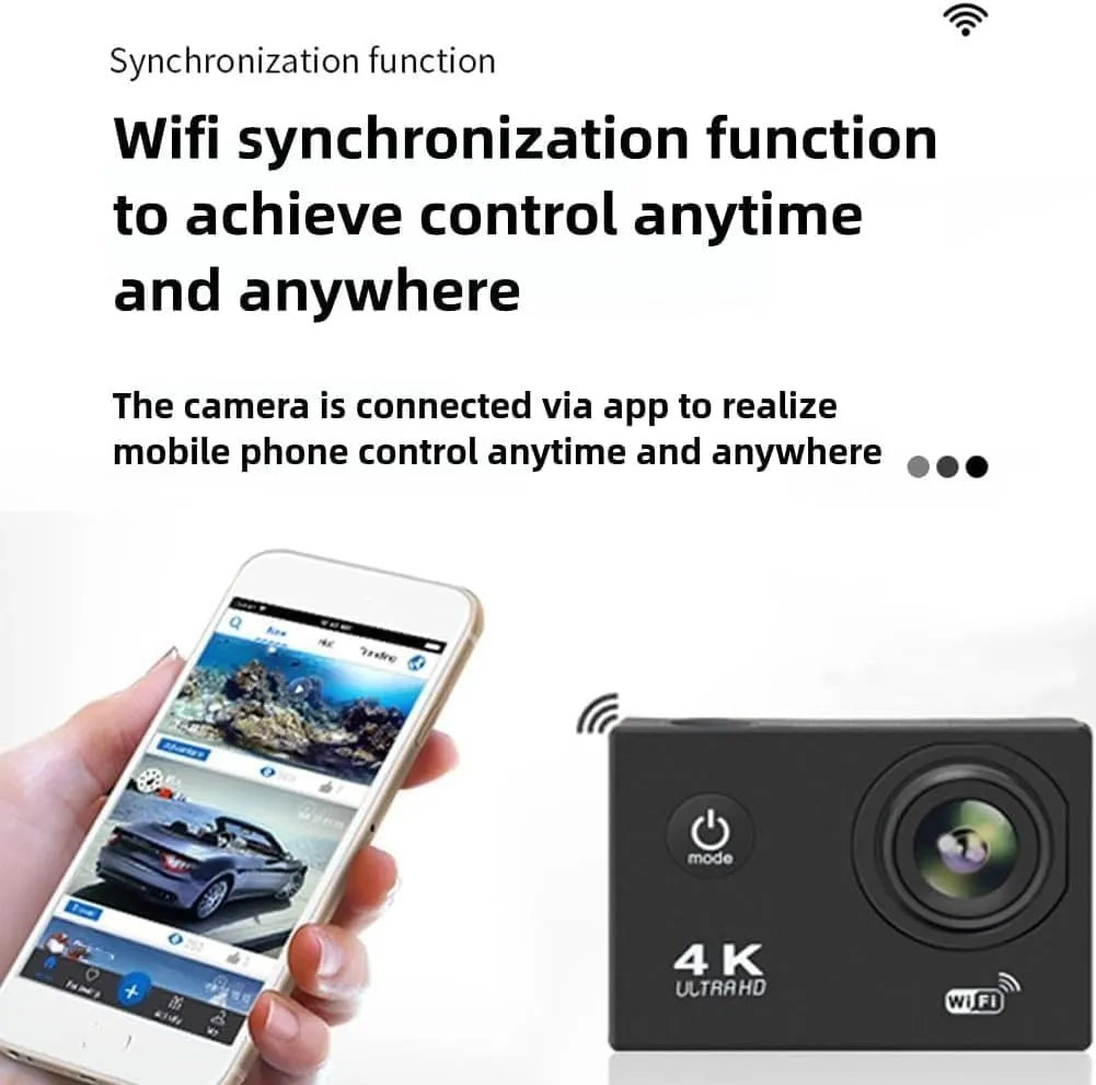 Roamixs Vision  4K, Roamixs Vision 4k Action Camera, HD Waterproof Outdoor Underwater Cameras for Photography and Diving Enthusiasts, Record Every Moment of Life (Black,64G)