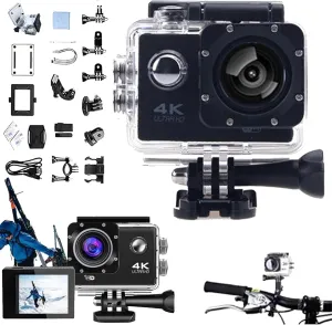 Roamixs Vision  4K, Roamixs Vision 4k Action Camera, HD Waterproof Outdoor Underwater Cameras for Photography and Diving Enthusiasts, Record Every Moment of Life (Black,64G)