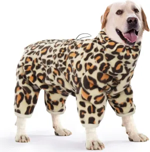 ROZKITCH Dog Winter Coat Soft Fleece Pullover Pajamas, Pet Windproof Warm Cold Weather Jacket Vest with Luminous Zipper, Jumpsuit Apparel Outfit Clothes for Small Medium Large Dog Brown 2XS