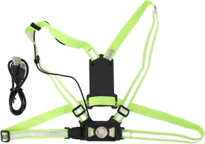 Running Lights for Runners, Adjustable Beam Night Reflective Vest, Rechargeable LED Chest Light for Walking