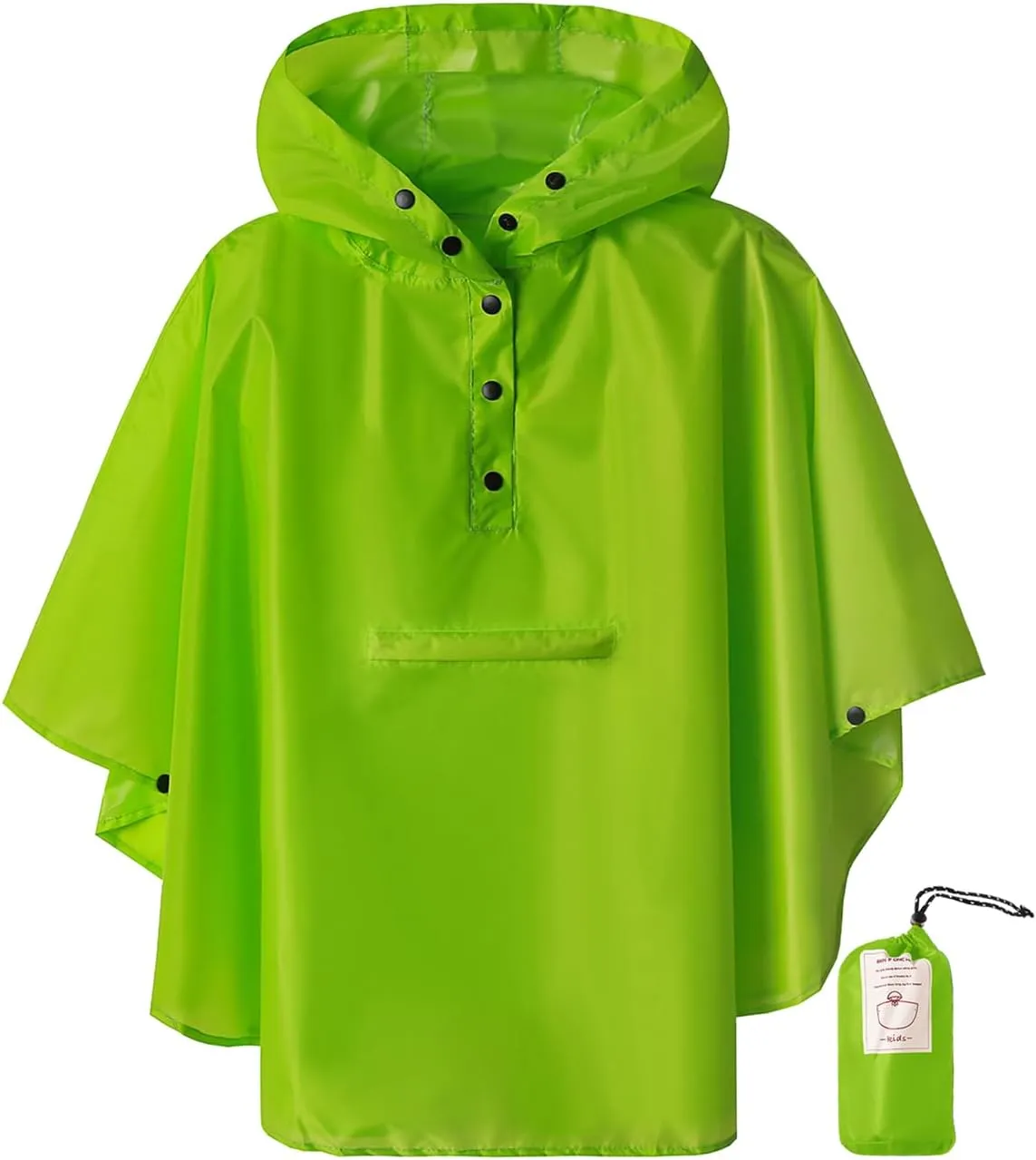 SaphiRose Lightweight Kids Rain Poncho Jacket Waterproof Outwear Rain Coat