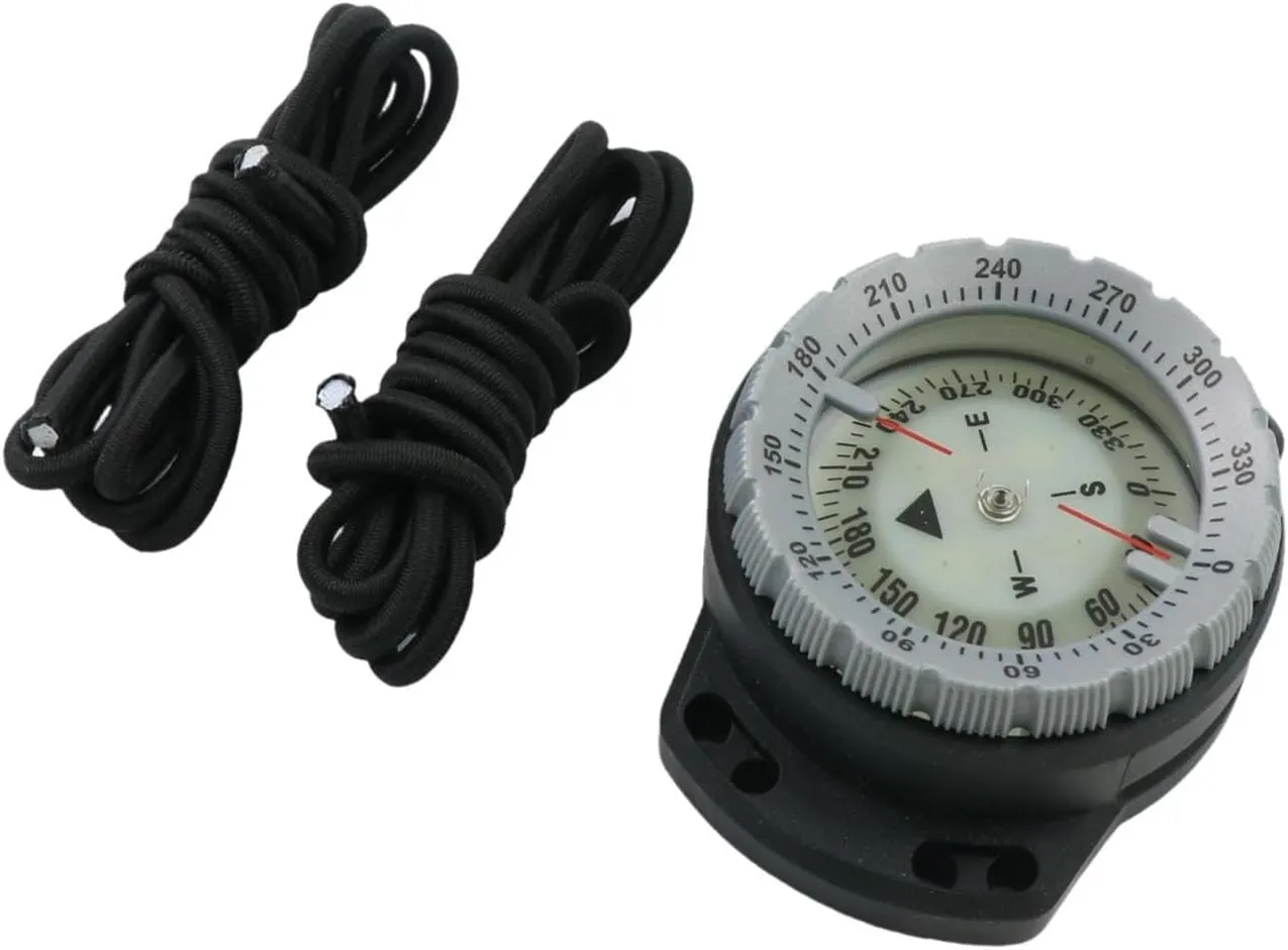 Scuba Diving Compass Luminous Tool Professional Wrist Camping Compass for Camping Kayaking Survival Emergency, Grey