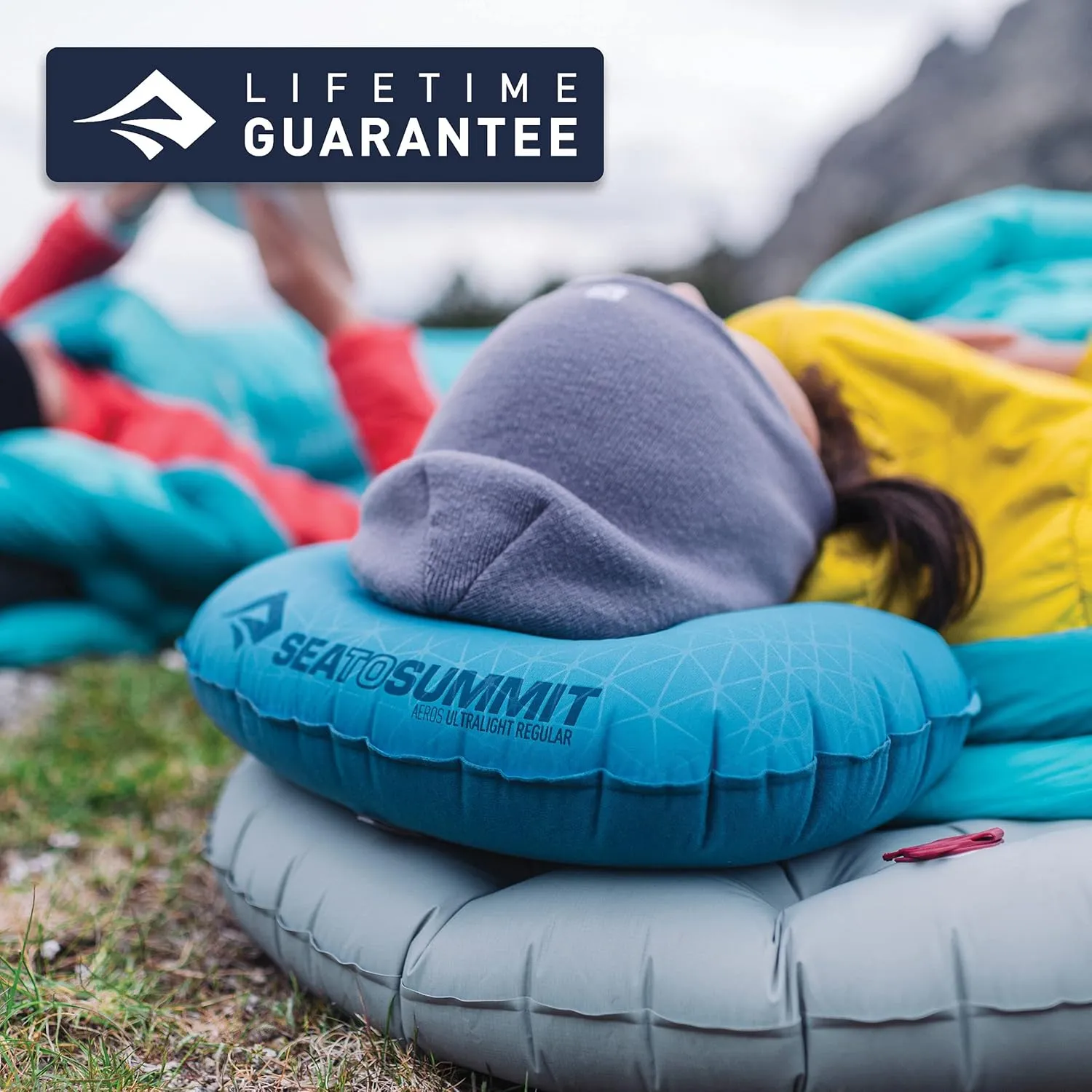 Sea to Summit Aeros Ultralight Inflatable Camping and Travel Pillow, Large (17.3 x 12.6), Aqua