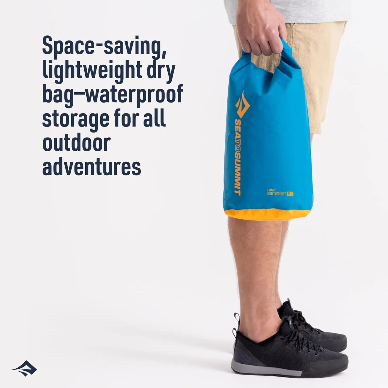 Sea to Summit eVac Dry Bag, Roll-Top Compression Sack, 5 Liter, Beluga Black