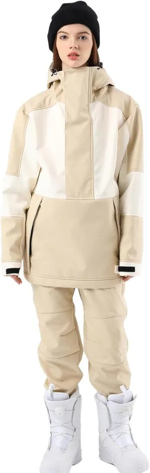 SEARIPE Women Ski Jacket and Pants Set Couples Windproof Ski Suits Mens Waterproof Two Piece Snowsuits for Winter Sports