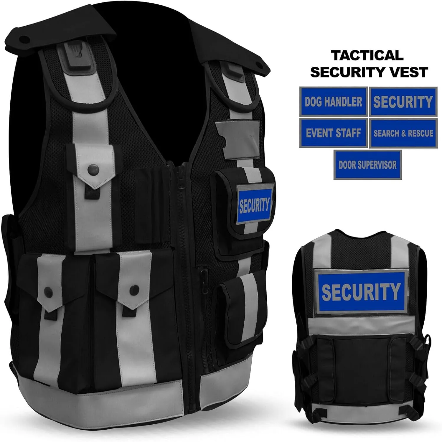 Security Vest Safety Enforcement Vest High Visibility Reflective Safety Work & Security Vest