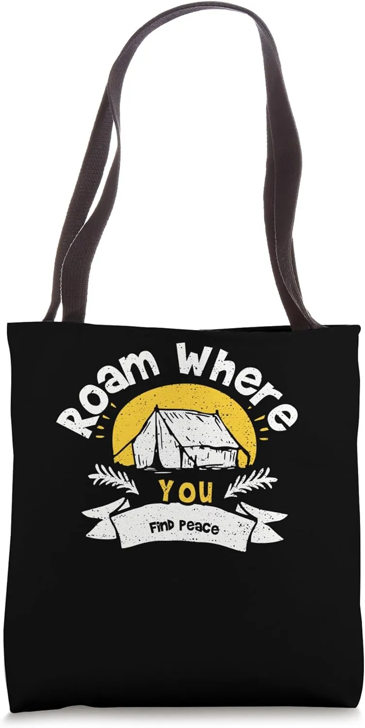 Seeking Serenity: Roam Where You Find Peace - Camping Tote Bag