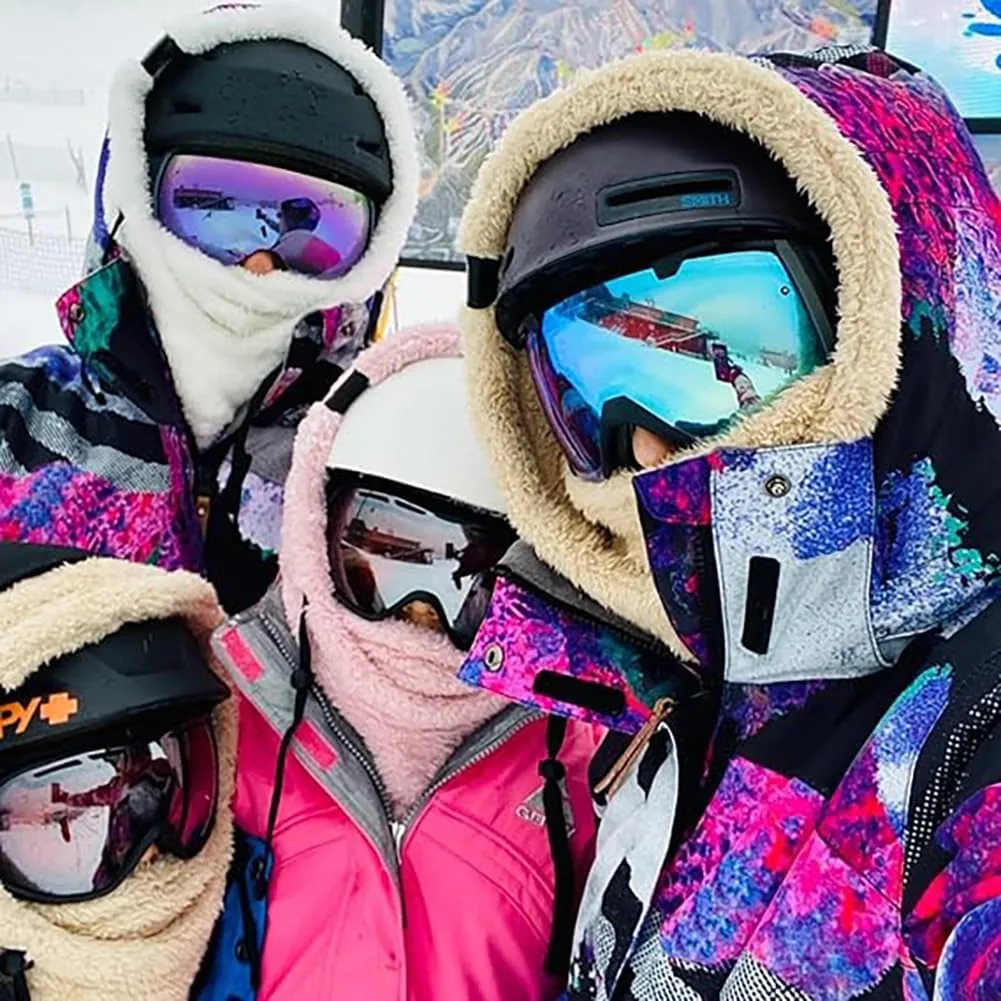 Sherpa Hood Ski Mask, Wildson Sherpa Hood, Sherpa Hood High Polar Velvet Ski Mask, Winter Balaclava for Cold Windproof