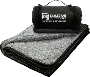 Sherpa Waterproof Outdoor Blanket. Large Sherpa Camping & Stadium Blanket for Cold Weather. Perfect for Picnic, Sports, Concerts, Outdoors, Boat. Windproof, Extra Warm, Machine Washable.