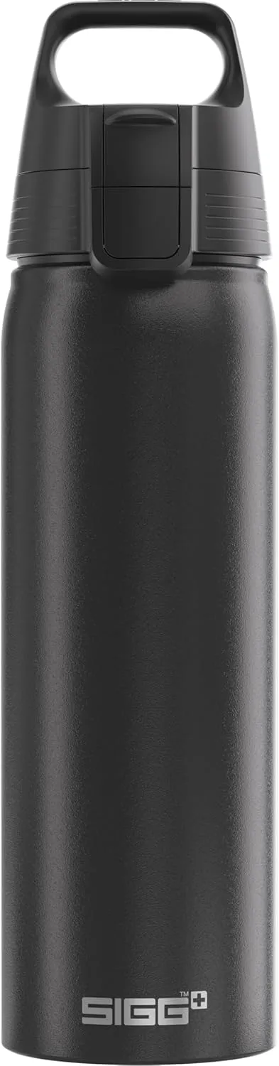 SIGG - Aluminum Water Bottle - WMB Pathfinder Black - ClimatePartner Certified - Suitable for Carbonated Beverages - Leakproof & Lightweight - BPA Free - Black - 25 Oz
