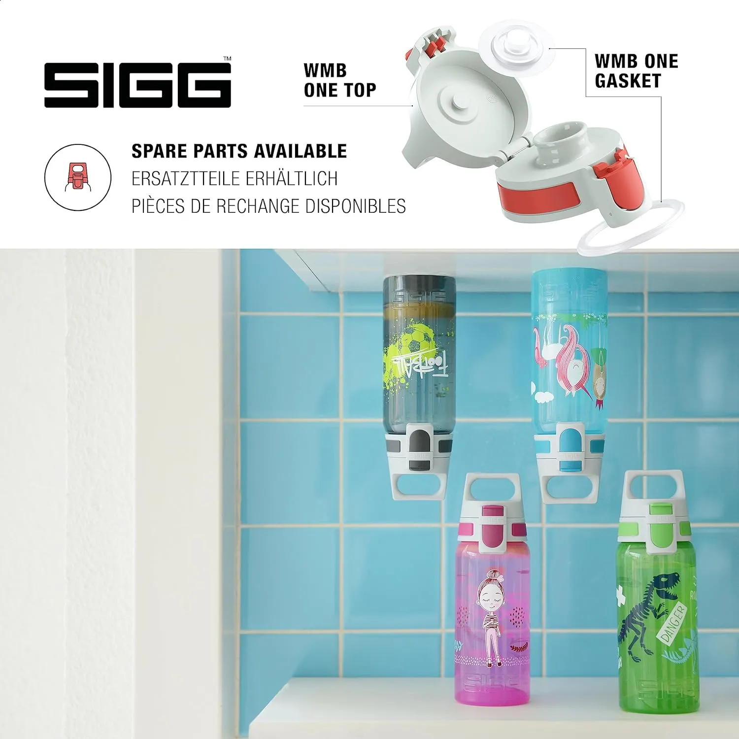 SIGG - Kids Water Bottle for School, Sports - VIVA ONE - Made in Germany - Dishwasher Safe - Carbonated Drinks - 17 Oz