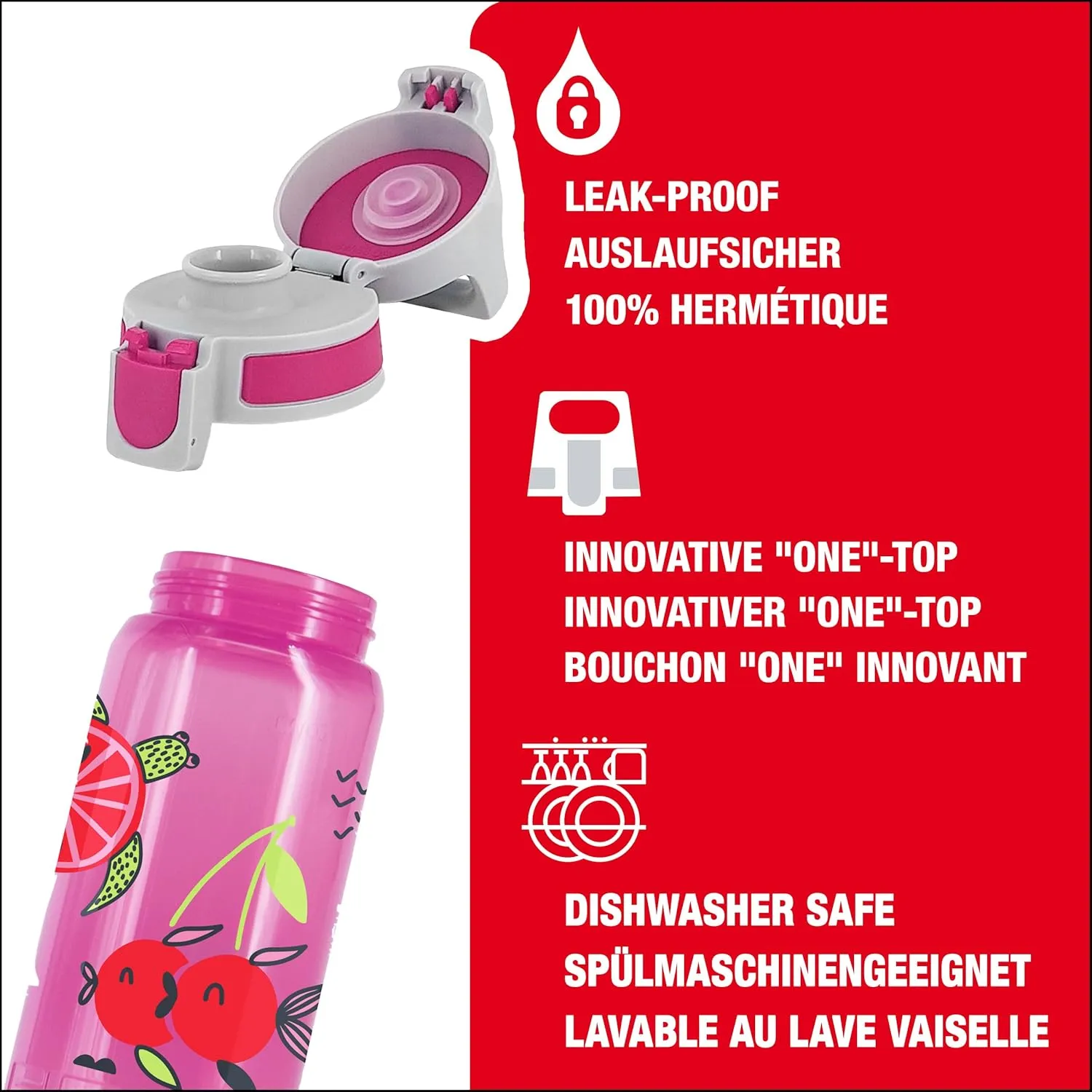 SIGG - Kids Water Bottle for School, Sports - VIVA ONE - Made in Germany - Dishwasher Safe - Carbonated Drinks - 17 Oz