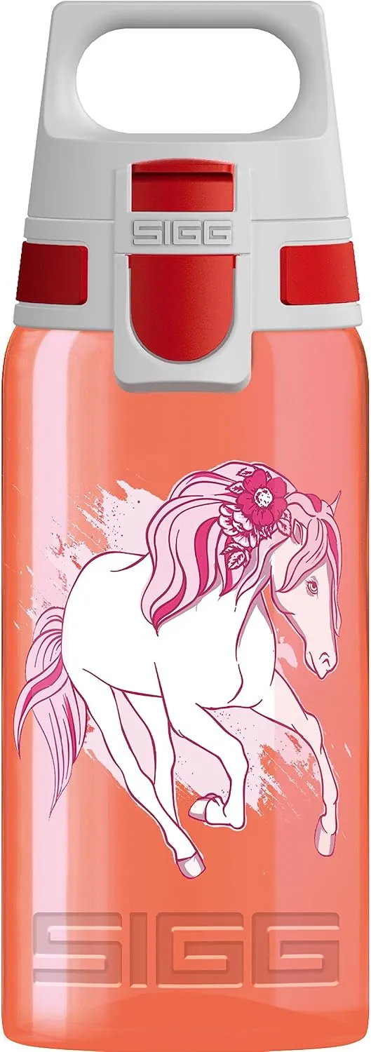 SIGG - Kids Water Bottle for School, Sports - VIVA ONE - Made in Germany - Dishwasher Safe - Carbonated Drinks - 17 Oz