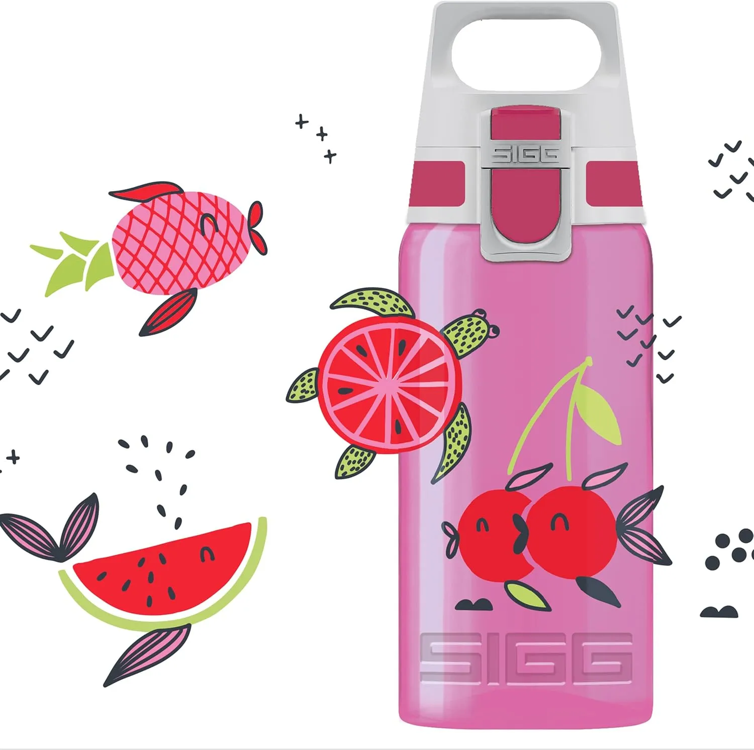 SIGG - Kids Water Bottle for School, Sports - VIVA ONE - Made in Germany - Dishwasher Safe - Carbonated Drinks - 17 Oz
