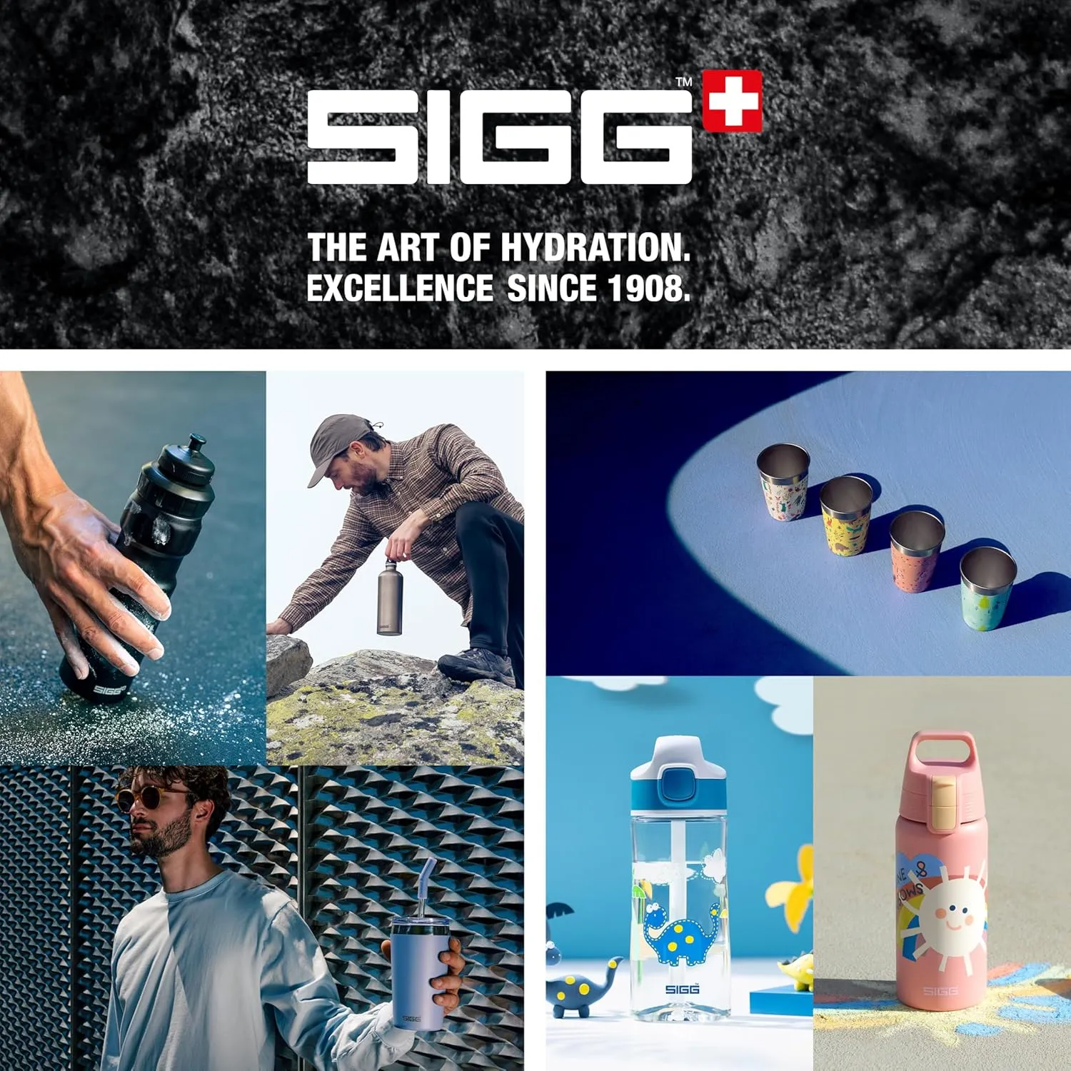 SIGG - Reusable Water Bottle - Shield ONE Glacier - Leakproof - Recyclable - BPA Free - Light blue - 34 Oz