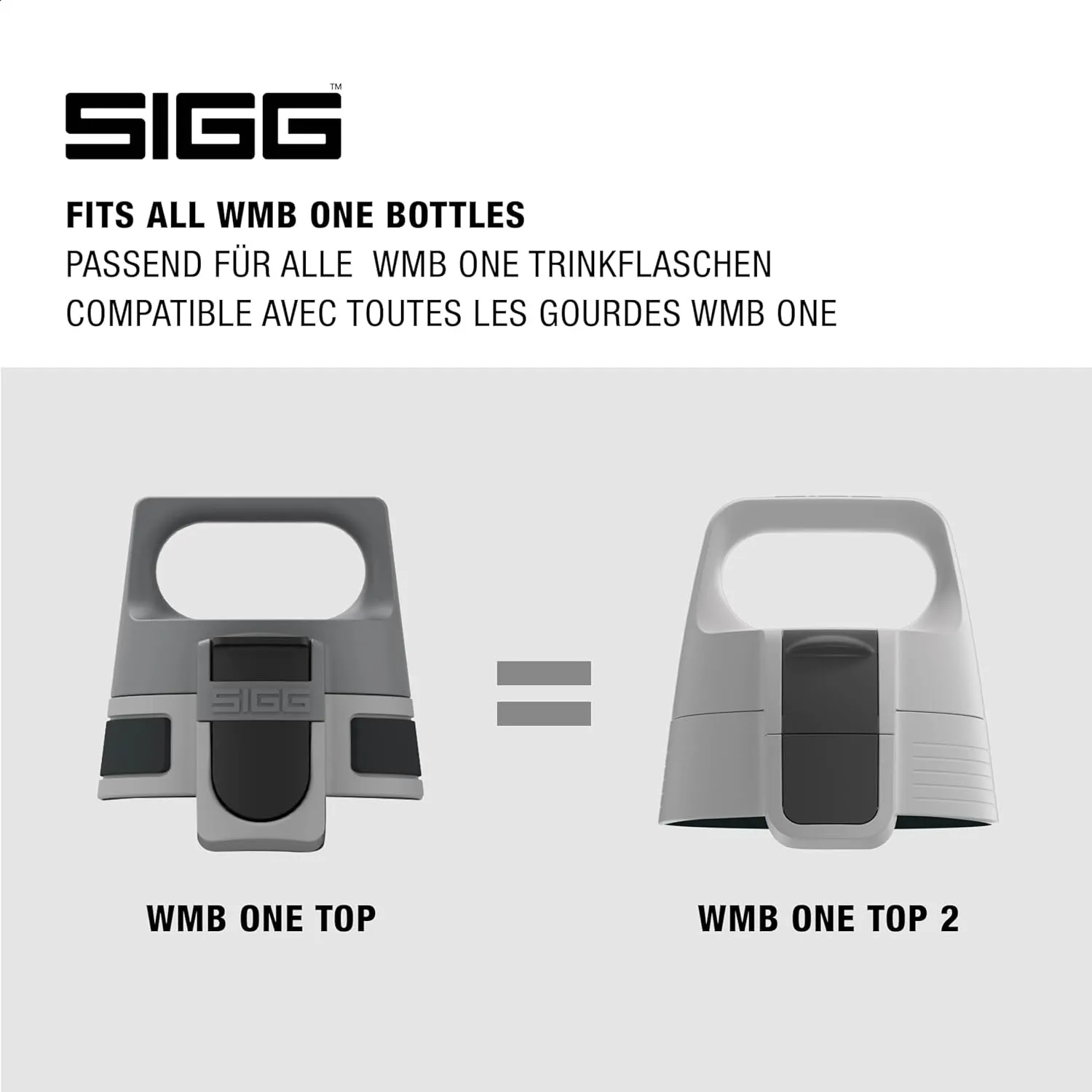 SIGG WMB ONE Top 2 One Eco Green Closure (One Size), Replacement Spare Part Drinking Bottle, One-Handed & Leak-Proof Closure Cap