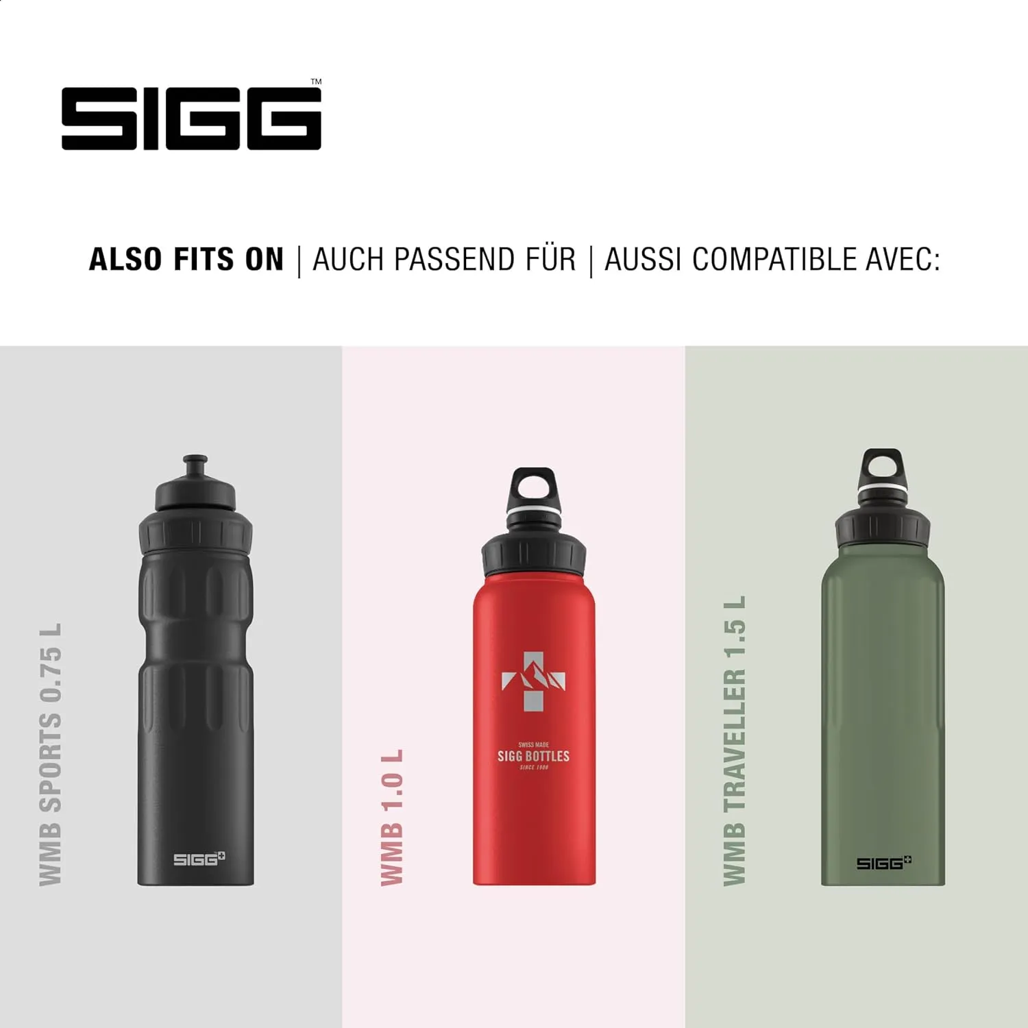 SIGG WMB ONE Top 2 One Eco Green Closure (One Size), Replacement Spare Part Drinking Bottle, One-Handed & Leak-Proof Closure Cap