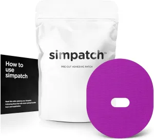 SIMPATCH – Guardian, Enlite Adhesive Patch (25-Pack) – Waterproof Adhesive, CGM Patches (Purple)