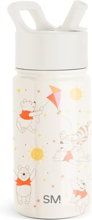 Simple Modern Kids Summit Water Bottle with Straw Lid | Disney Winnie the Pooh 14oz Stainless Steel Cup Insulated Tumbler for Girls, School | Winnie the Pooh Life