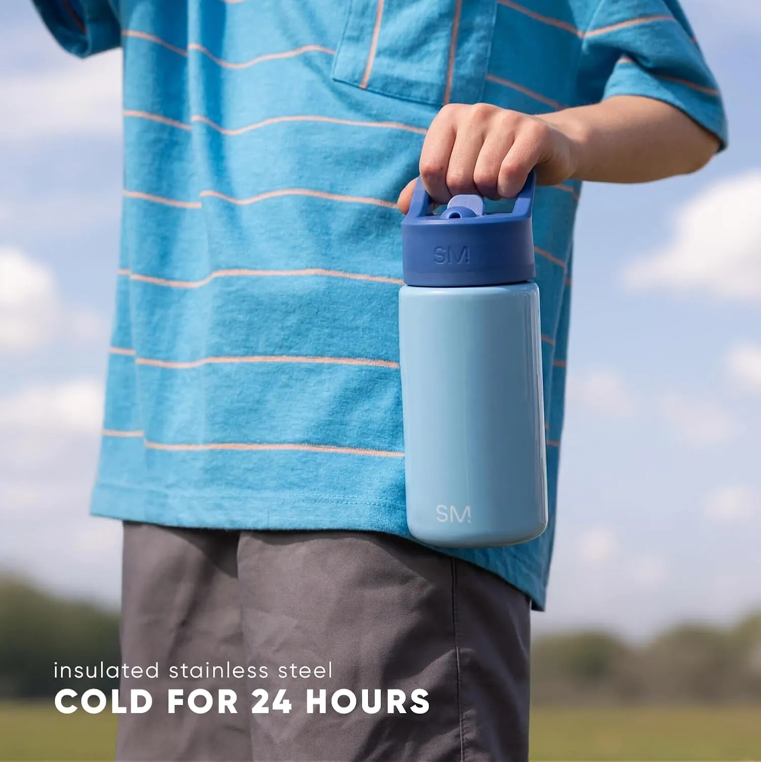 Simple Modern Kids Summit Water Bottle with Straw Lid | Marvel 18oz Stainless Steel Cup Insulated Tumbler for Boys, Girls, School | I Am Groot
