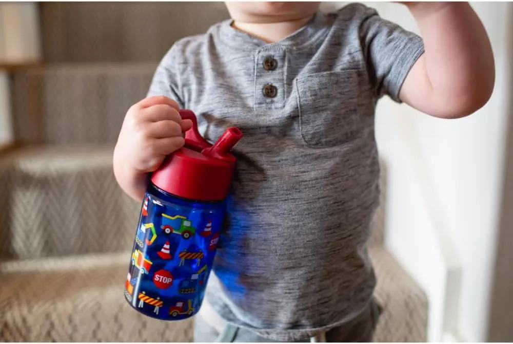 Simple Modern Kids Water Bottle Plastic BPA-Free Tritan Cup with Leak Proof Straw Lid | Reusable and Durable for Toddlers, Boys | Summit Collection | 12oz, Solar System