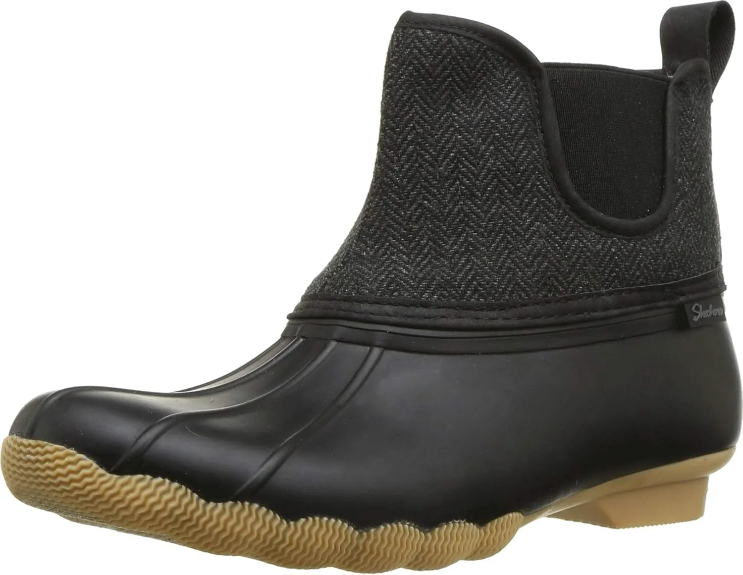 Skechers Women's Pond Mid Herringbone Chelsea Duck Boot with Waterproof Outsole