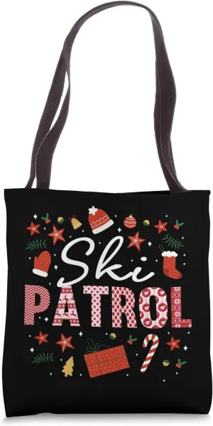Ski Patrol Christmas Outfit Slope Emergency Skier Skiing Tote Bag