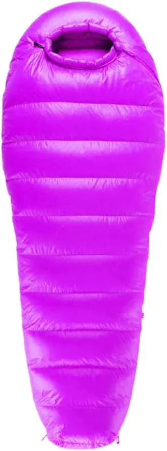 Sleeping Bag Filling 800g White Goose Down Winter Sleeping Bag Ultralight Backpacking Mummy Down Sleeping Bag for Lightweight Hiking & Camping(Purple)