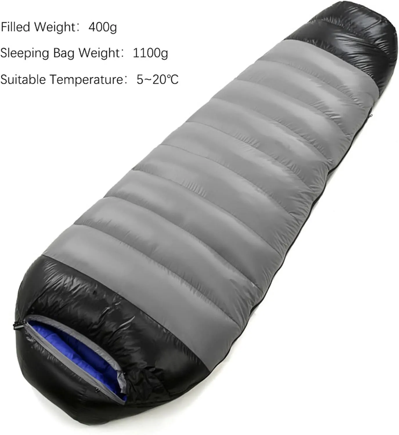 Sleeping Bag Outdoor Camping Ultralight 95% Goose Down Sleeping Bag Three-Season Down Sleeping Bag Outdoor Lazy Bag