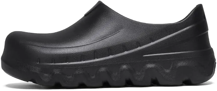 Slip-Resistant Work Clogs, Non-Slip Kitchen Shoes, Waterproof Black