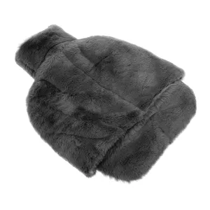 Soft Cover Hot Water Bottle for Feet Plush Warm Water Bag Leakproof and Washable Foot Heater for Winter Comfort at Home