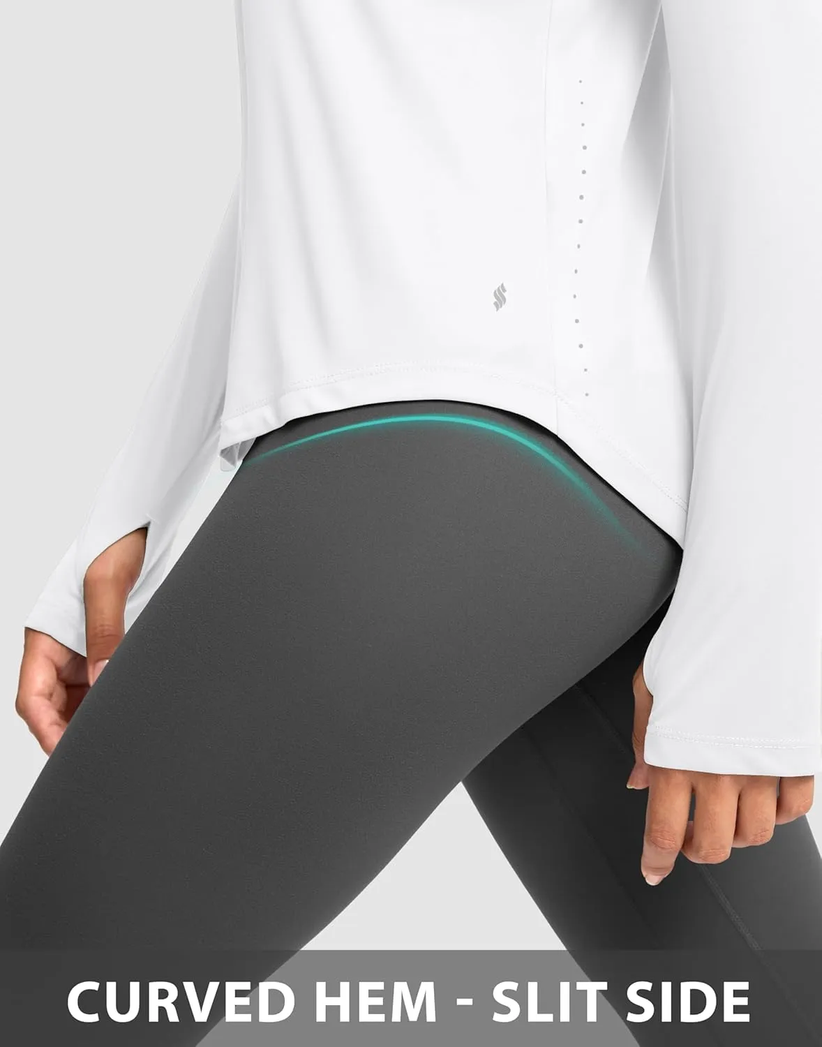Soothfeel Lightweight Long Sleeve Workout Tops for Women Gym Running Athletic UPF 50  Sun Shirts Tees Moisture Wicking