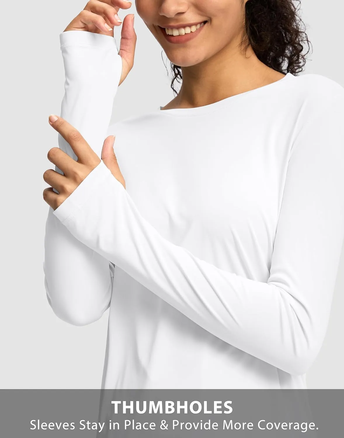 Soothfeel Lightweight Long Sleeve Workout Tops for Women Gym Running Athletic UPF 50  Sun Shirts Tees Moisture Wicking