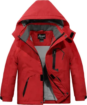 Spmor Boys Waterproof Ski Jacket Warm Coat Windproof Winter Snowboarding Jacket