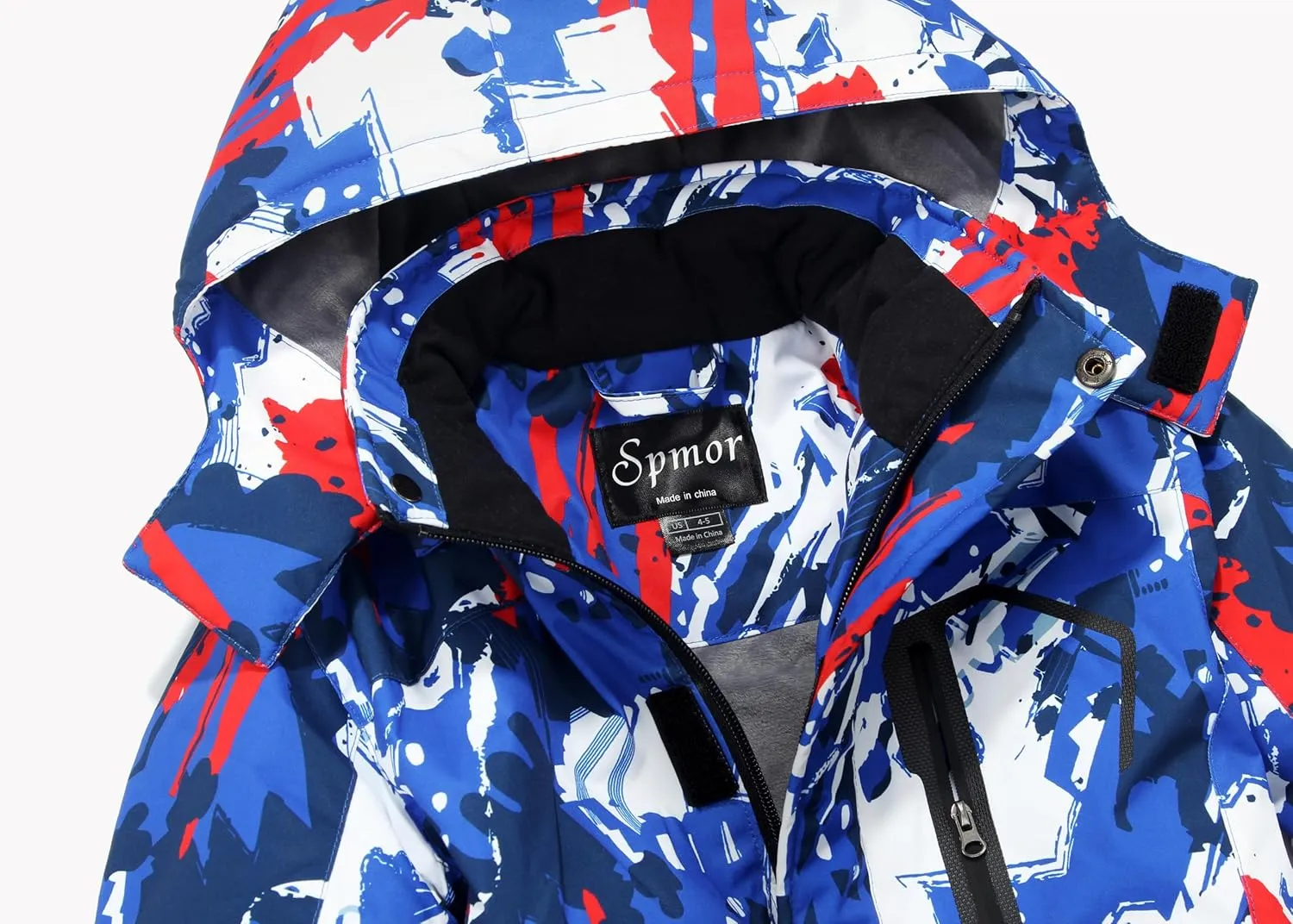 Spmor Boys Waterproof Ski Jacket Warm Coat Windproof Winter Snowboarding Jacket