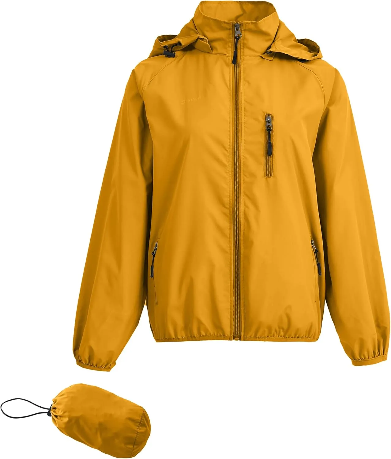 Spmor Women's Lightweight Waterproof Jacket Packable Windbreaker Running Coat