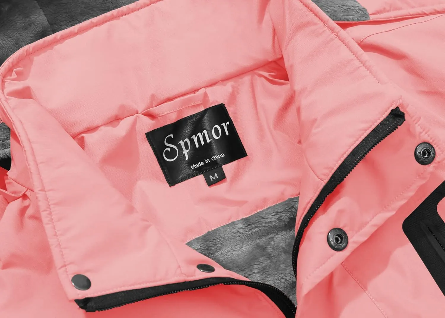 Spmor Women's Waterproof Ski Jacket Mountain Rain Winter Coat Windproof Skin Hooded Jacket