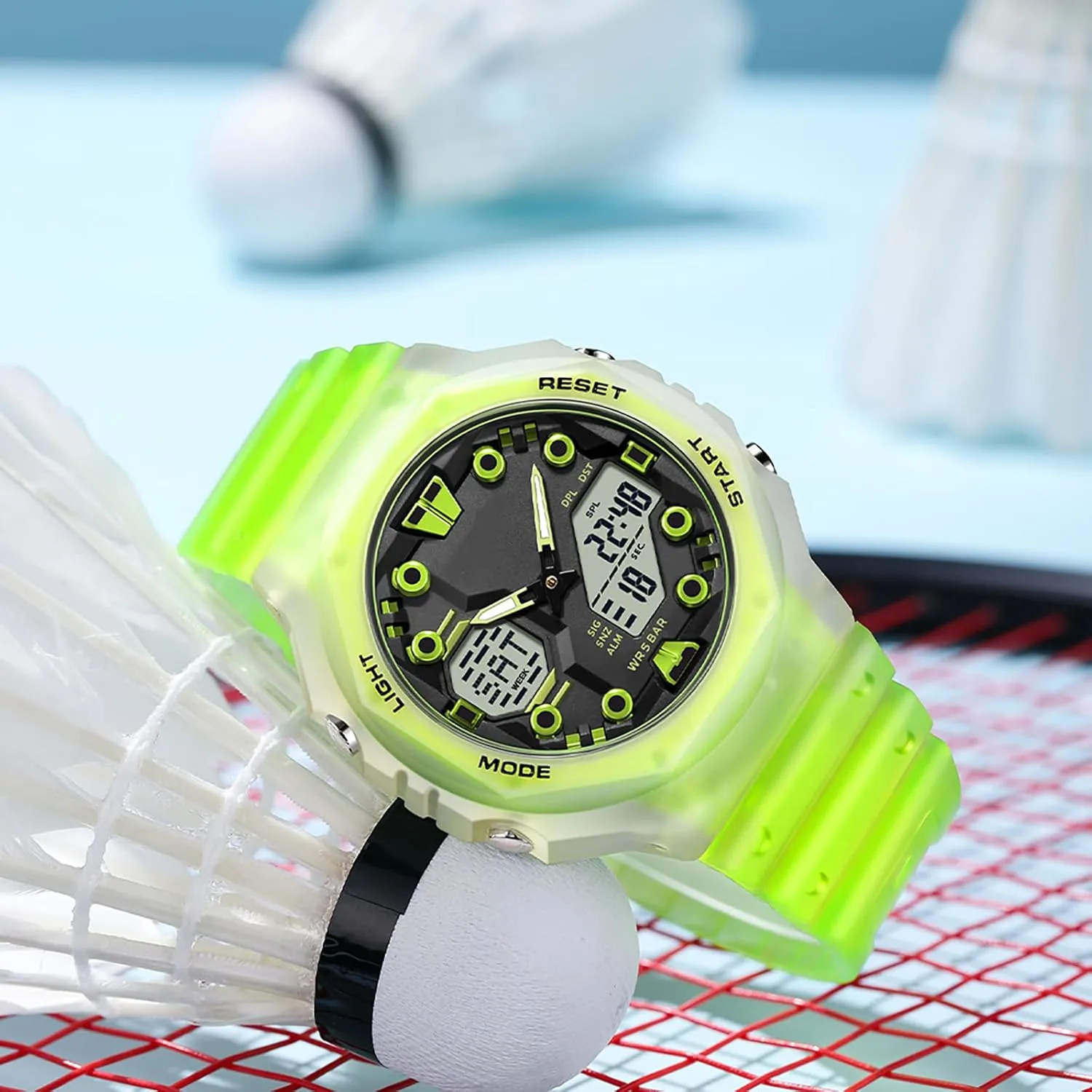 Sport Watches for Men Women, Relojes para Hombres Digital Analog 5ATM Waterproof Watch with Countdown Alarm 12/24H World Time Stopwatch
