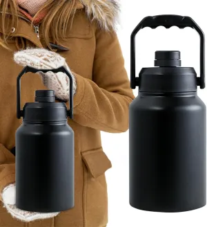 Stainless Steel Water Jug - 128 Oz Wide Mouth Camping & Hiking Flasks,Camping Hydration Canteens, Insulated Cup, Beverage Containers for Outdoor