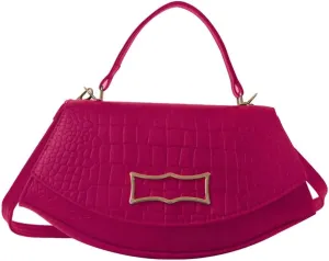 Stylish Crocodiles Pattern PU Handbag Versatile & Fashionable Bag Minimalists Solid Color Pouch for Women Girls