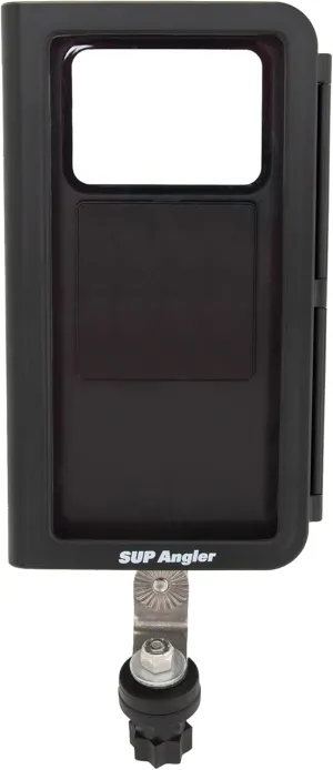 SUP Angler Waterproof Hard Shell Clam Phone Case for Paddleboards, Floats, Touchscreen and Camera Compatible Black