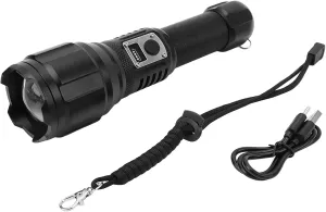 Super Bright LED Flashlight Zoomable Type C Charged for Camping Short