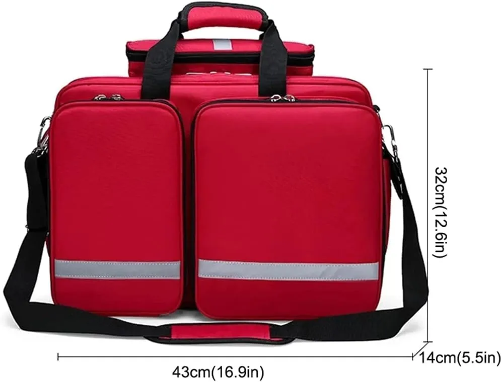 Survival Kit First Aid Kit Empty Tactical Trauma Bag Emergency Kit, First Aid Medical 1st Aid Backpacks Back Pack for First Aid for Camping Hiking Trekking(Red)