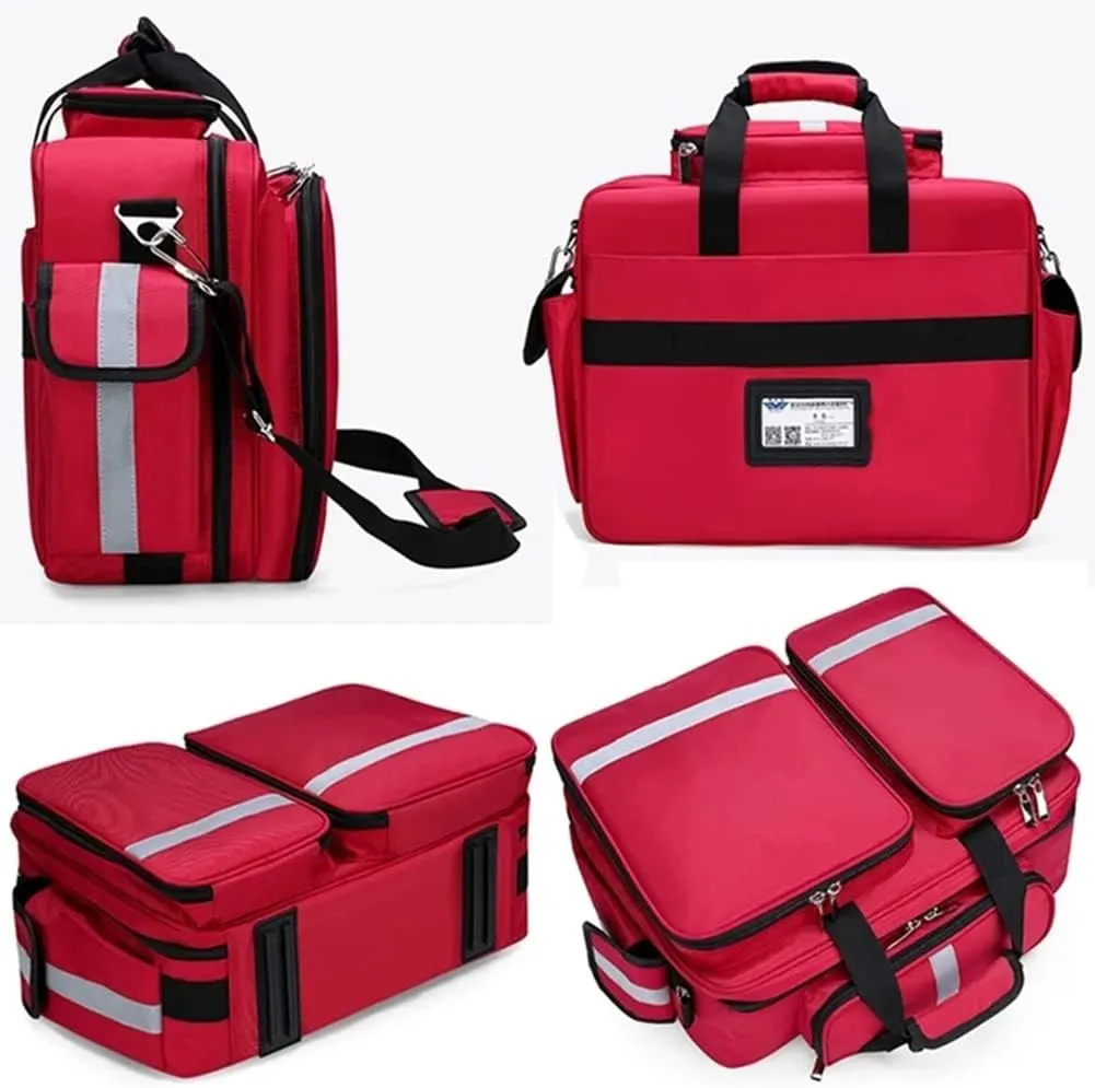 Survival Kit First Aid Kit Empty Tactical Trauma Bag Emergency Kit, First Aid Medical 1st Aid Backpacks Back Pack for First Aid for Camping Hiking Trekking(Red)