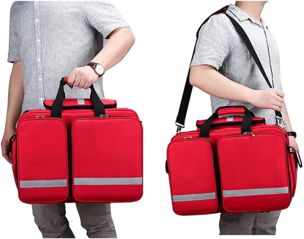 Survival Kit First Aid Kit Empty Tactical Trauma Bag Emergency Kit, First Aid Medical 1st Aid Backpacks Back Pack for First Aid for Camping Hiking Trekking(Red)