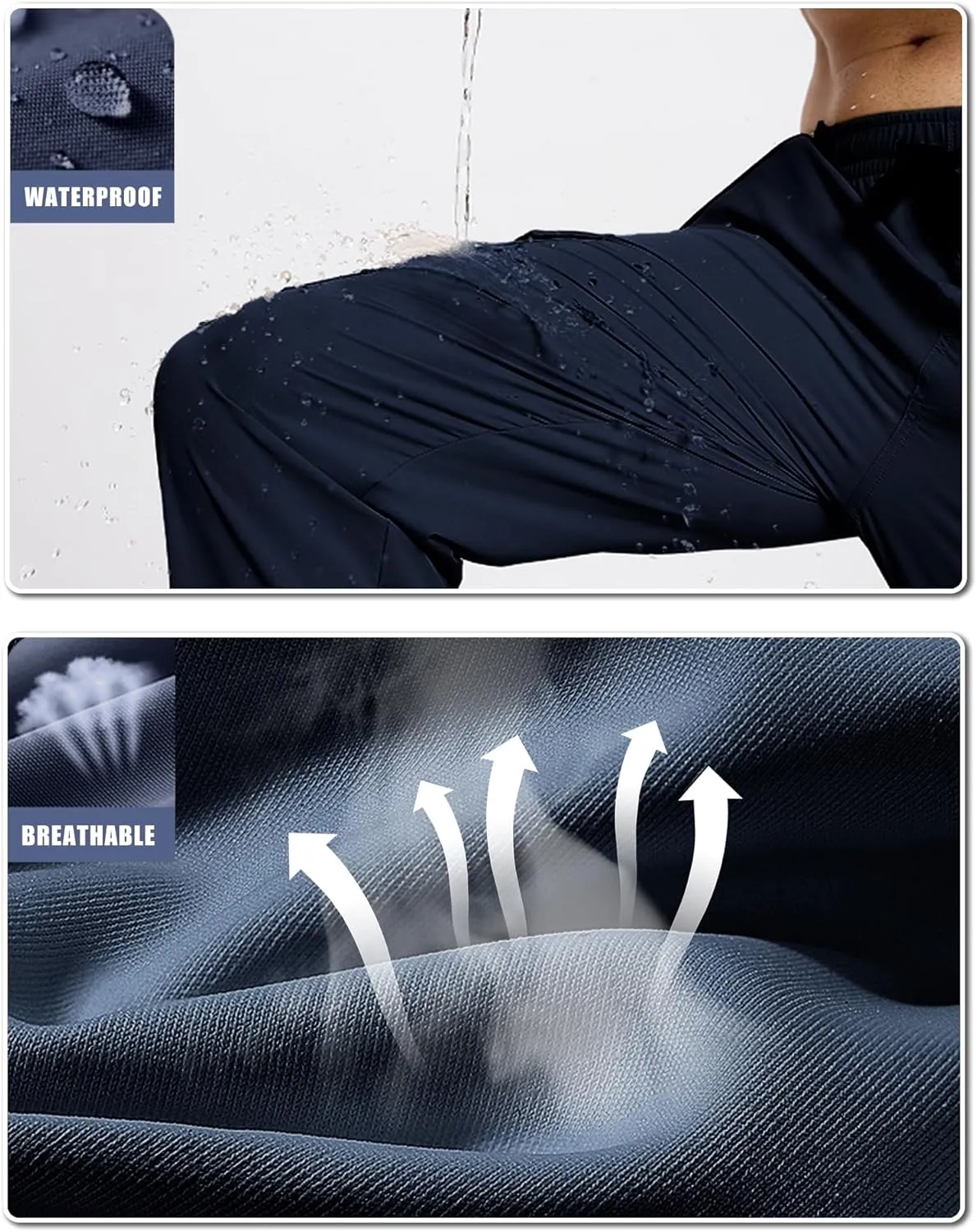Susclude Waterproof Hiking Pants Men Lightweight Quick Dry Men's Hiking Pants