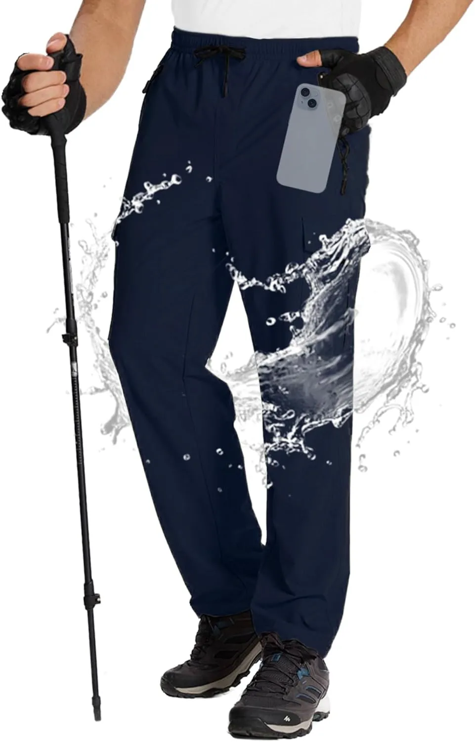 Susclude Waterproof Hiking Pants Men Lightweight Quick Dry Men's Hiking Pants