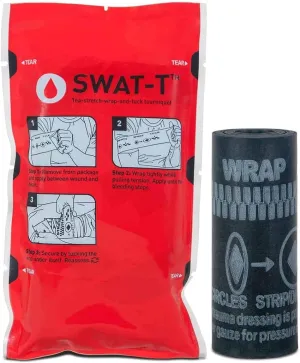 SWAT-T Tourniquet Black, Emergency First Aid Equipment for Massive Hemorrhage Control, Made in The USA