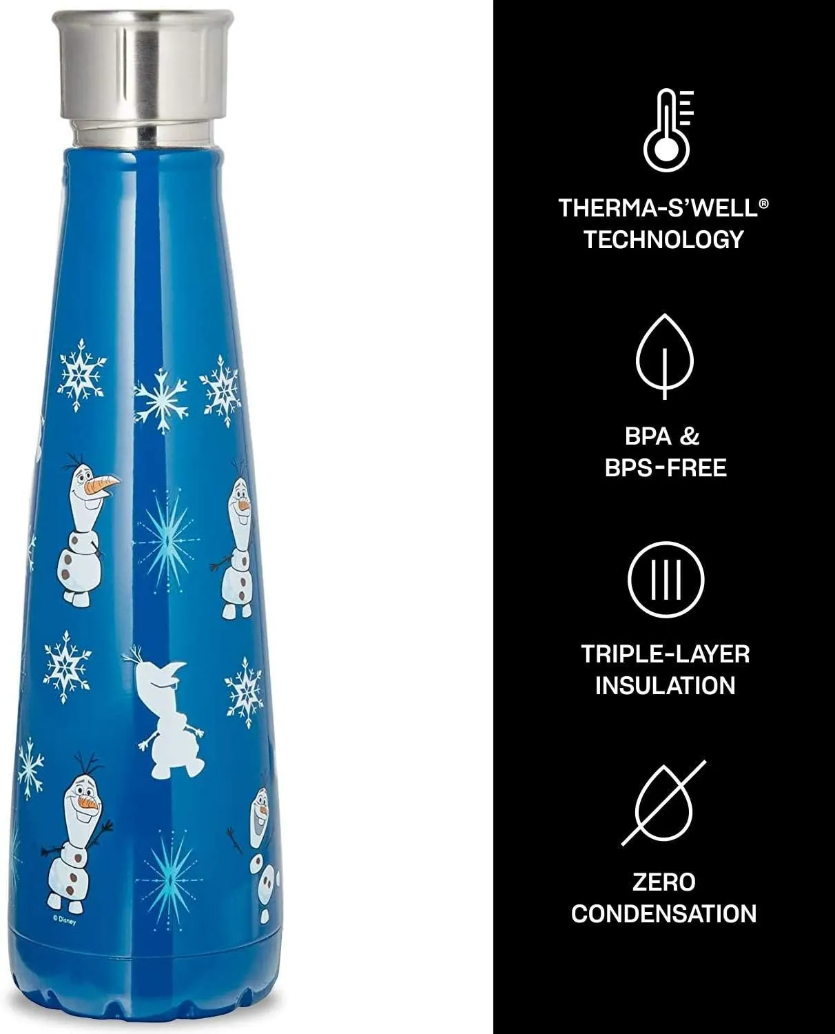 S'well Stainless Steel Water Bottle - 15 Fl Oz - Trusty Sidekick - Double-Layered Vacuum-Insulated Containers Keeps Drinks Cold for 24 Hours and Hot for 10 - BPA-Free Travel Water Bottle